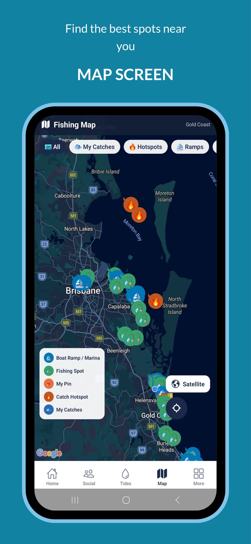 CatchMate fishing map